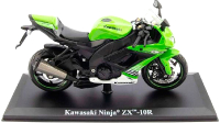 Масштабная модель мотоцикла Maisto Kawasaki Ninja ZX-10R / 32709 (черный/зеленый) - 