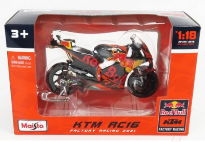 Масштабная модель мотоцикла Maisto Red Bull KTM Factory Racing 2021 / 34371 33