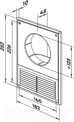 Решетка вентиляционная Zernberg Duct  1664145
