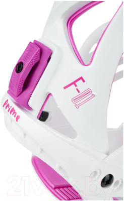 Крепления для сноуборда Prime Snowboards Fun-F1 (L/41-45, белый/розовый)