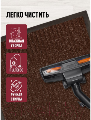 Коврик грязезащитный ComeForte Floor Mat Стандарт 60x90 (коричневый)
