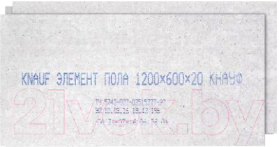 Гипсоволокнистый лист Knauf ГВЛВ Элемент пола 20х600х1200 / 585590