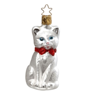 Елочная игрушка Inge's Christmas House And Farm. Белый котенок / 10151S022 - 