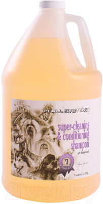 Шампунь для животных 1 All Systems Super-Cleaning&Conditioning суперочищающий (3.78л)