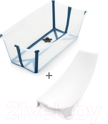 Ванночка детская Stokke Flexi Bath Bundle с горкой (Blue)