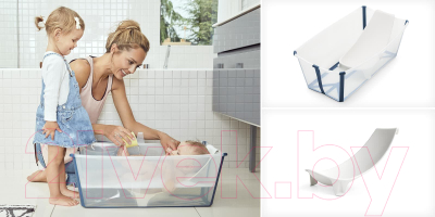 Ванночка детская Stokke Flexi Bath Bundle с горкой (Blue)