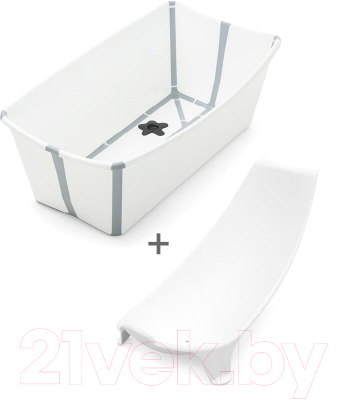 Ванночка детская Stokke Flexi Bath Bundle с горкой (White)