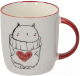 Миниатюра изображения товара Кружка Andrea Fontebasso New Milk&Coffee Cozy Xmas. Медвежонок с сердцем / NL689H2M205-1