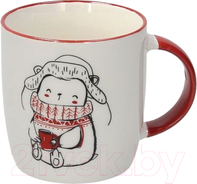Изображение товара Кружка Andrea Fontebasso New Milk&Coffee Cozy Xmas. Медвежонок с кружкой / NL689H2M205-2