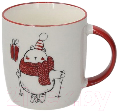 Изображение товара Кружка Andrea Fontebasso New Milk&Coffee Cozy Xmas. Медвежонок на лыжах / NL689H2M205-3