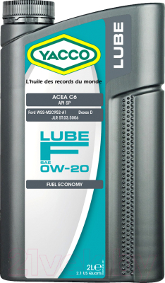 Моторное масло Yacco Lube F 0W20 (2л)