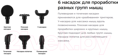 Изображение товара Массажный пистолет Kitfort KT-2966-2 (белый)