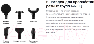 Массажный пистолет Kitfort KT-2966-1 (черный)