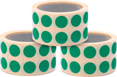 Набор этикеток FLEX-N-ROLL Круглые самоклеящиеся в виде точки 12мм / VNB06-12-C40-3x0300 (3000шт, зеленый)