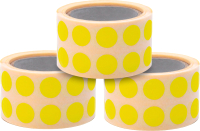 Набор этикеток FLEX-N-ROLL Круглые самоклеящиеся в виде точки 12мм / VNB04-12-C40-3x0300 (3000шт, желтый) - 