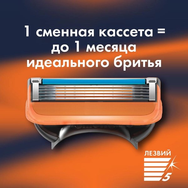 Набор для бритья Gillette Fusion Станок+1 кассета+Пена для бритья Успокаивающая (200мл)