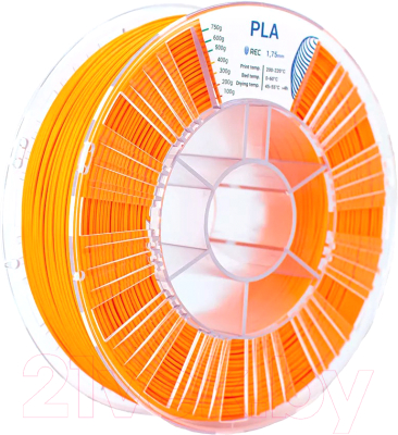 Пластик для 3D-печати REC Pla 1.75мм 750г / rr1s2116 (оранжевый)