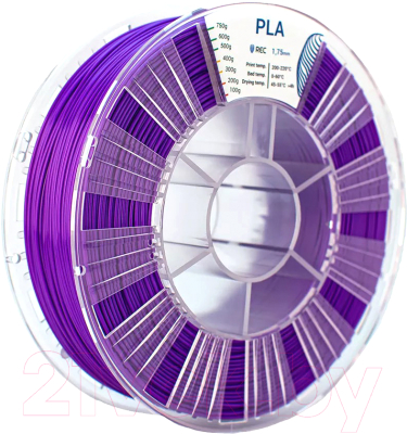 Пластик для 3D-печати REC Pla 1.75мм 750г / rr1s2129 (фиолетовый)