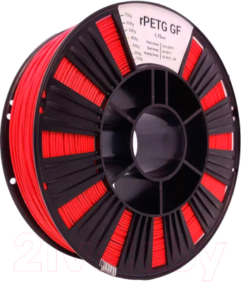 Пластик для 3D-печати REC Petg GF 1.75мм 750г / rr2b2115 (красный)