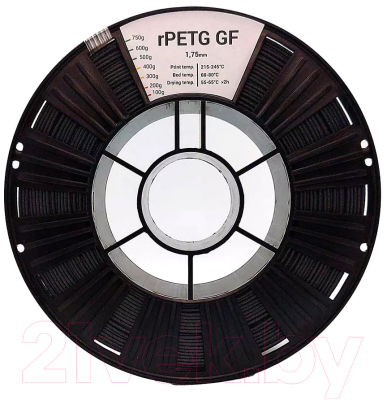 Пластик для 3D-печати REC Petg GF 1.75мм 2кг / rr2b3112 (черный)