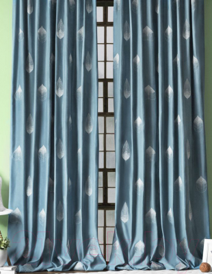 Комплект штор Pasionaria Элис 290x230 с подхватами (серый/голубой)