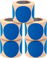 Набор этикеток FLEX-N-ROLL Круглые самоклеящиеся в виде точки 50мм / VNB09-50-C40-5x0300 (1500шт, синий) - 