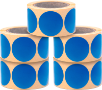 Набор этикеток FLEX-N-ROLL Круглые самоклеящиеся в виде точки 30мм / VNB09-30-C40-5x0300 (1500шт, синий) - 