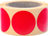Набор этикеток FLEX-N-ROLL Круглые самоклеящиеся в виде точки 30мм / VNB03-30-C40-5x0300 (1500шт, красный) - 