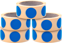 Набор этикеток FLEX-N-ROLL Круглые самоклеящиеся в виде точки 20мм / VNB09-20-C40-5x0300 (1500шт, синий) - 
