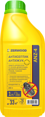 Антисептик для древесины Zerwood Антижук ANZ-4 концентрат (1л)