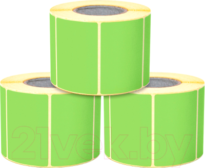 Набор этикеток FLEX-N-ROLL Термо самоклеящиеся Эко 58x40мм / ENB06-58x40-C40-3x0550 (1650шт, зеленый)