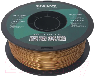 Пластик для 3D-печати eSUN ePLA-Metal Filament / т0035523 (1.75мм, 1кг, золото)