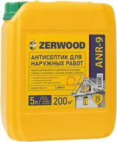 Антисептик для древесины Zerwood Для наружных работ ANR-9 концентрат (5л) - 