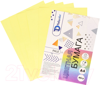 Бумага Tintacolor А4 80 г/м2 / 410993 (500л, пастель желтый)