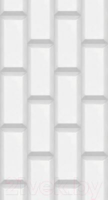 Панель ПВХ GREEN LINE Белая плитка Фон (2700х250)
