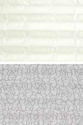 Штора-плиссе Delfa Basic Crush СПШ-35101/1102 Basic Transparent (34x160, кремовый/белый)