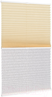 Изображение товара Штора-плиссе Delfa Basic Crush СПШ-35501/1102 Basic Transparent (73x160, ваниль/белый)