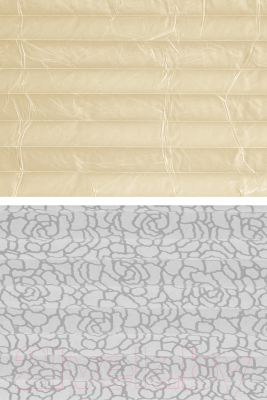 Изображение товара Штора-плиссе Delfa Basic Crush СПШ-35501/1102 Basic Transparent (73x160, ваниль/белый)