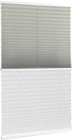 Штора-плиссе Delfa Basic Crush СПШ-35202/1102 Basic Transparent (34x160, серый/белый) - 
