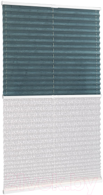 Штора-плиссе Delfa Basic Crush СПШ-35602/1102 Basic Transparent (68x160, маренго/белый)