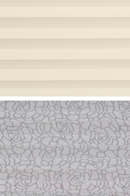 Штора-плиссе Delfa Basic Uni СПШ-3100/1102 Basic Transparent (43x160, кремовый/белый)