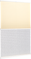 Штора-плиссе Delfa Basic Uni СПШ-3100/1102 Basic Transparent (48x160, кремовый/белый) - 