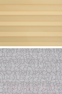 Штора-плиссе Delfa Basic Uni СПШ-3105/1102 Basic Transparent (68x160, бежевый/белый)