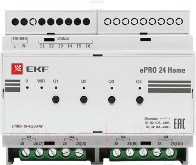 Контроллер для реле EKF ePRO24 Home / ePRO-h-10-4-230-W 