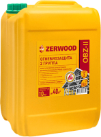 Защитно-декоративный состав Zerwood Огнебиозащита OBZ-II 2 группа (10кг, красный) - 