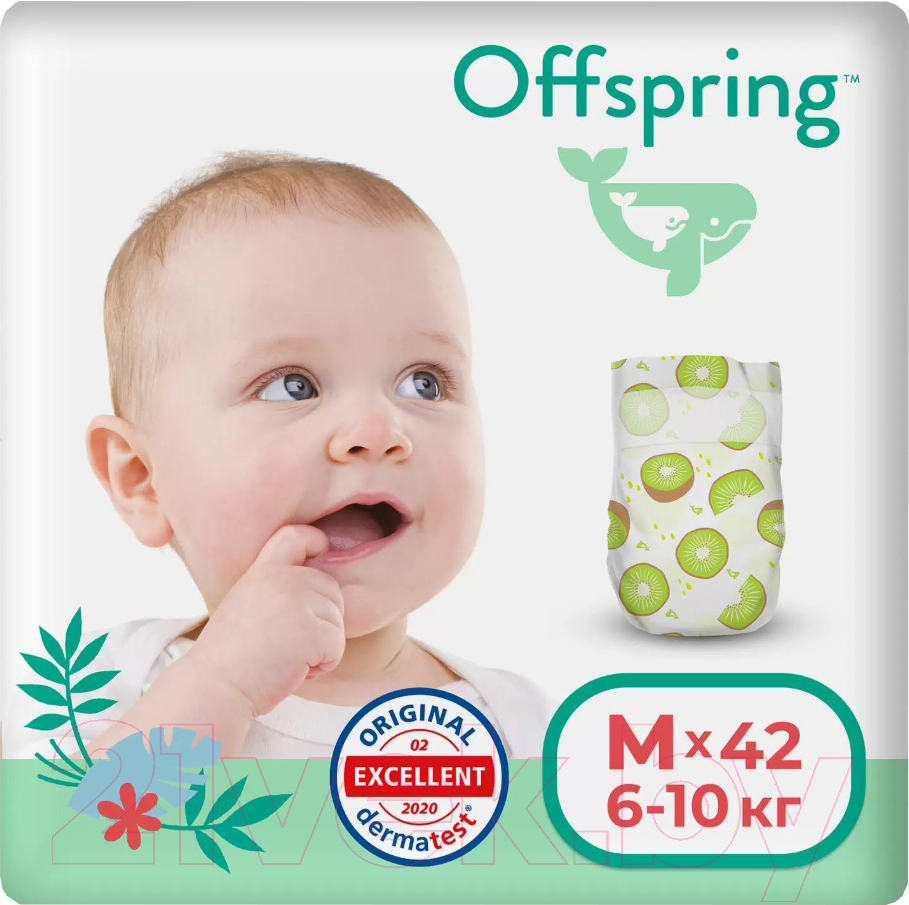 Подгузники детские Offspring M 6-10кг Киви / OF01M42KIW