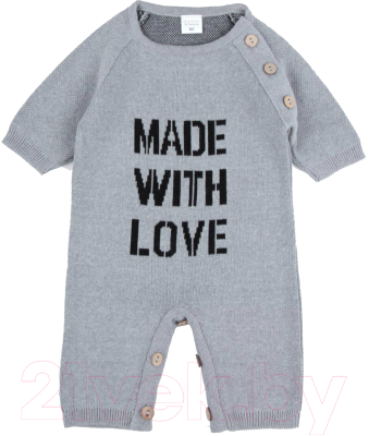 Комбинезон для малышей Amarobaby Pure Love Made / AB-OD23-PLM5/11-68 (серый, р.68)