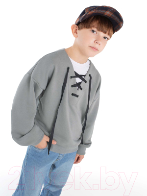 Свитшот детский Amarobaby Top / AB-OD23-T28/11-134 (серый, р.134)