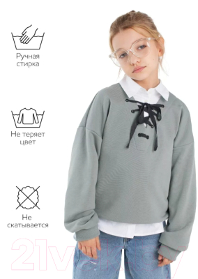 Свитшот детский Amarobaby Top / AB-OD23-T28/11-140 (серый, р.140)