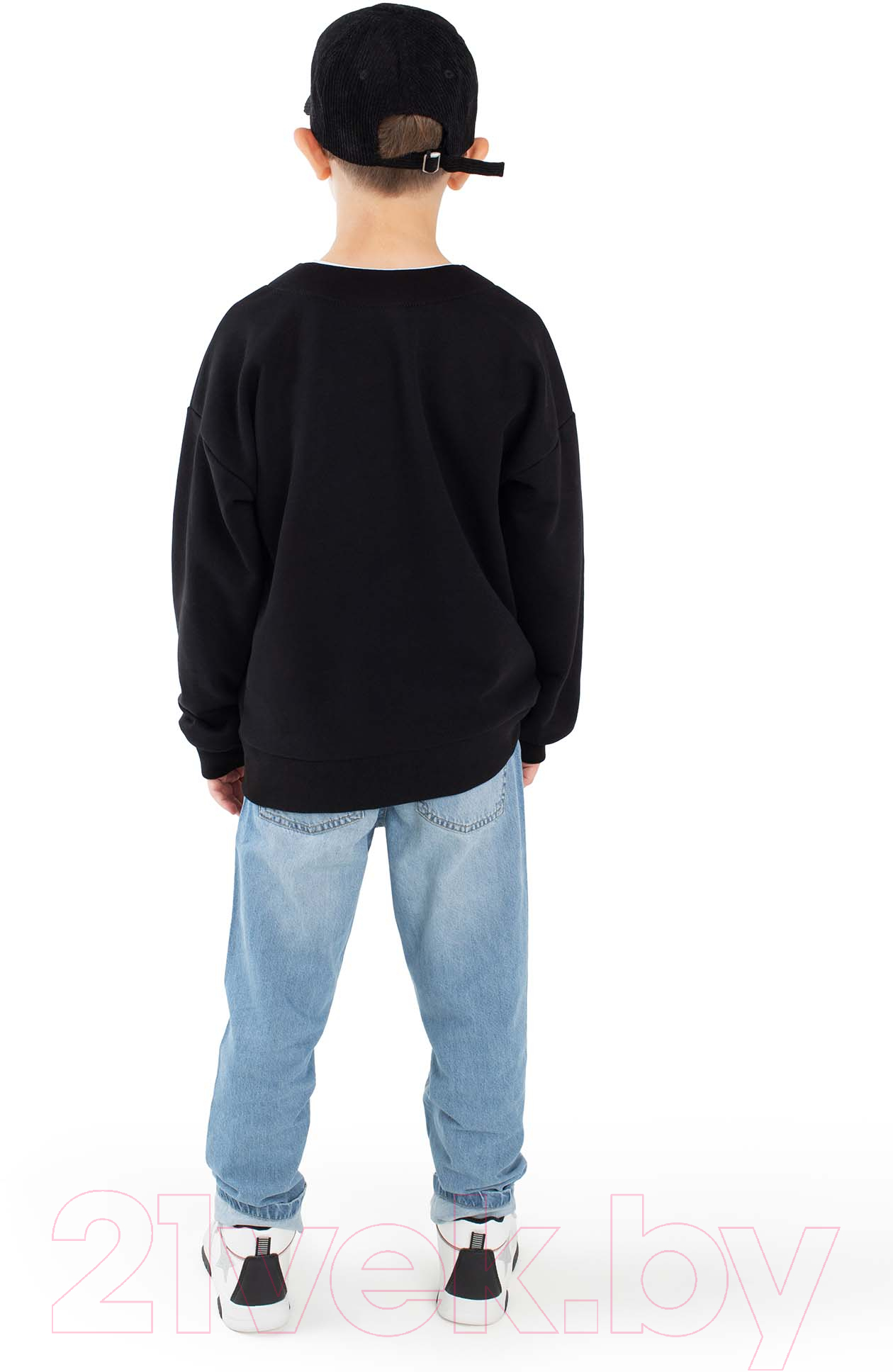 Свитшот детский Amarobaby Top / AB-OD23-T28/09-140 (черный, р.140) — фото 8